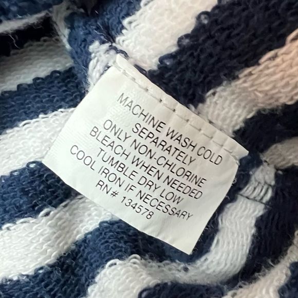 VINEYARD VINES WOMENS ROLL NECK PULLOVER SIZE L WHITE WITH BLUE STRIPES - Picture 4 of 9